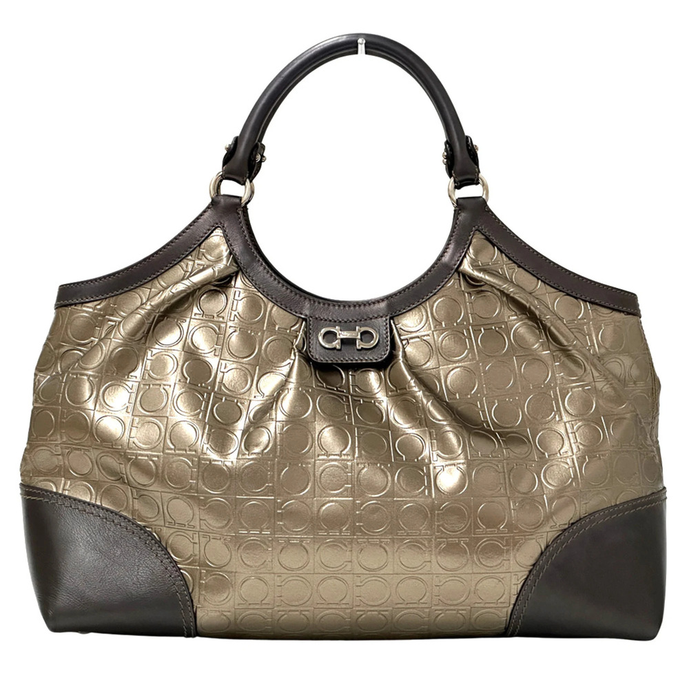 Salvatore Ferragamo Ferragamo handbag for women, brand name, double Gancini t...